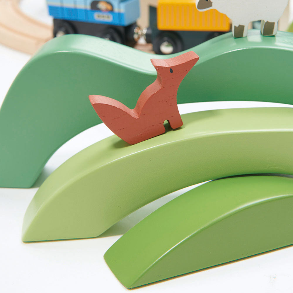 Tender Leaf Toys Solid Wood Green Hills Plastic Free Toy Tenderleaf