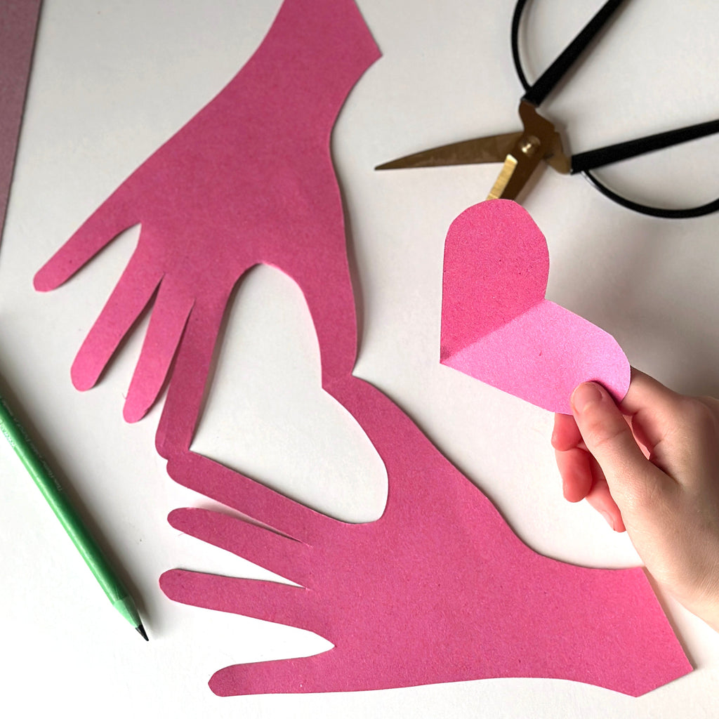 Valentine’s Day Craft for Children: Handprint Heart Craft