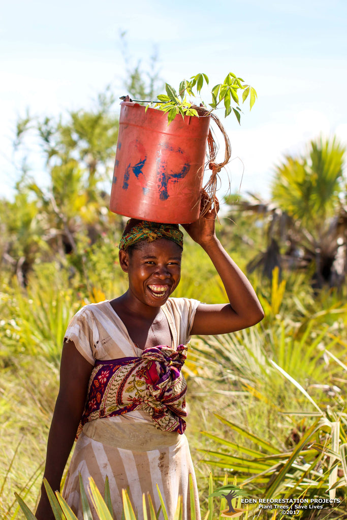 ThreadBear Design teams up with Eden Reforestation Projects to help plant native tree species around the world.