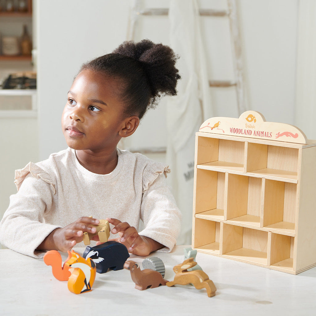 Three friends and a foe: Storytelling through wooden animals