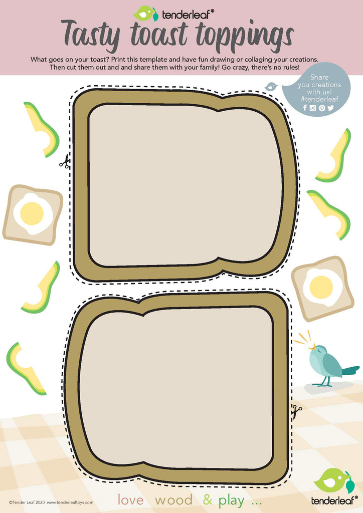 Printable Download - Tasty Toast Toppings