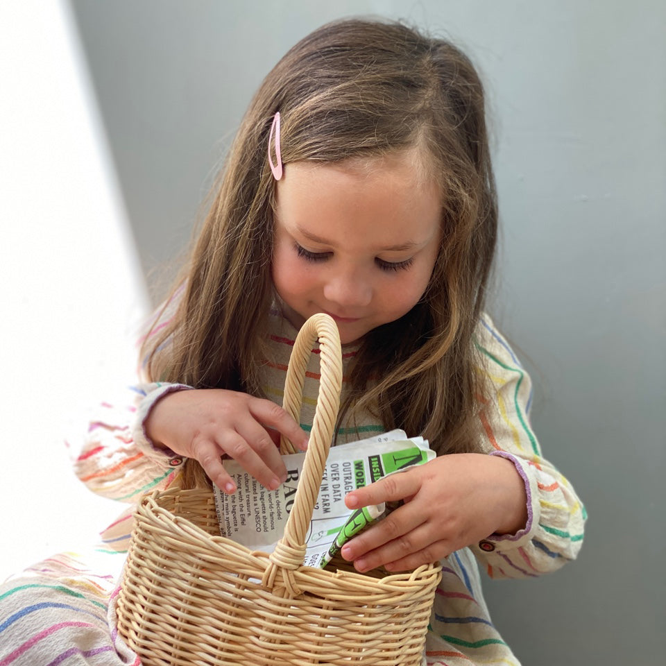 Toy baskets and trolleys