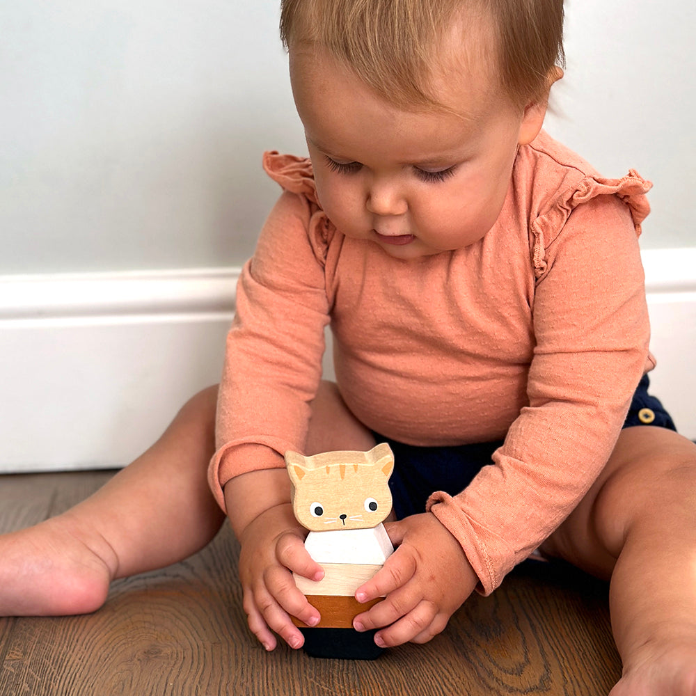 Stacking Kitten | Mentari Toys | Wooden Stacking Toys