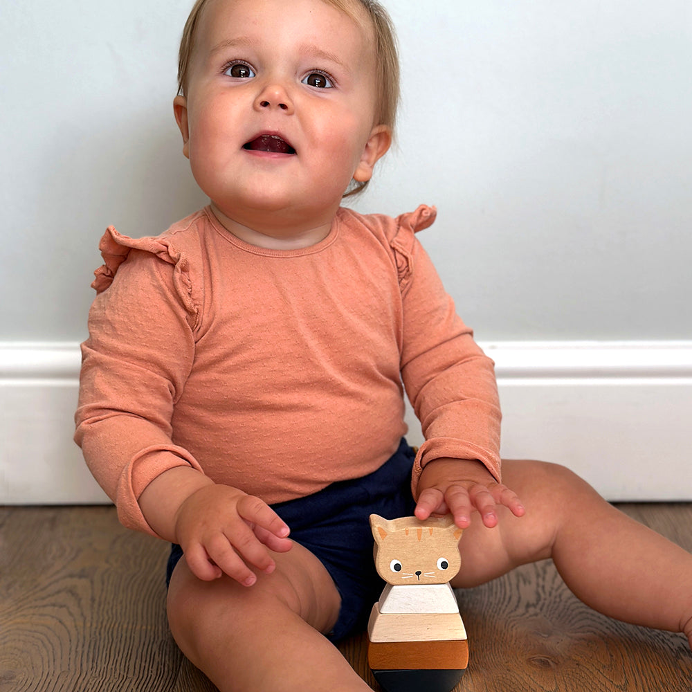 Stacking Kitten | Mentari Toys | Wooden Stacking Toys