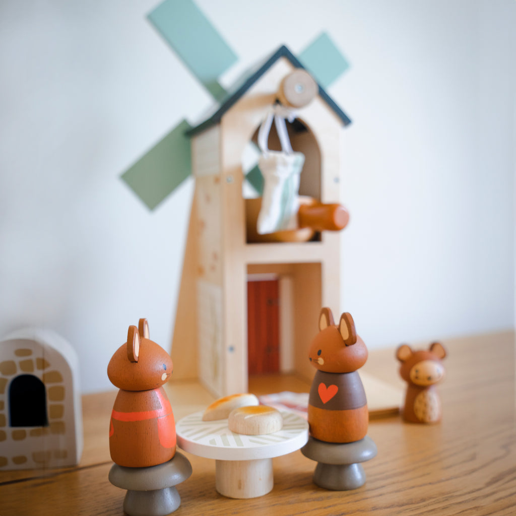 merrywood tales windmill with small animal family