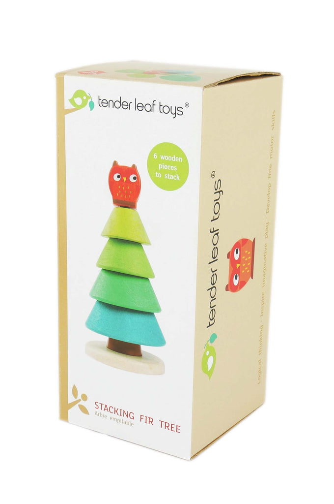 Tender Leaf wooden toys Stacking Fir Tree in green