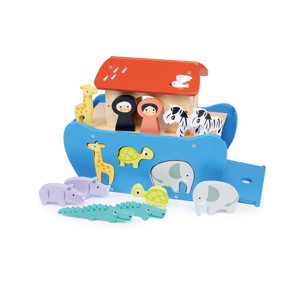 A Shape Sorting Safari Truck toy by Mentari.