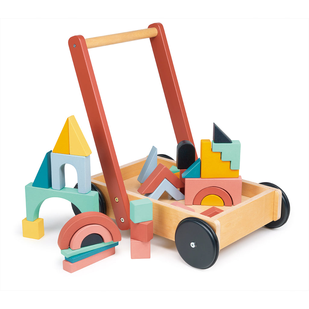 wooden Bambino Block Trolley by Mentari