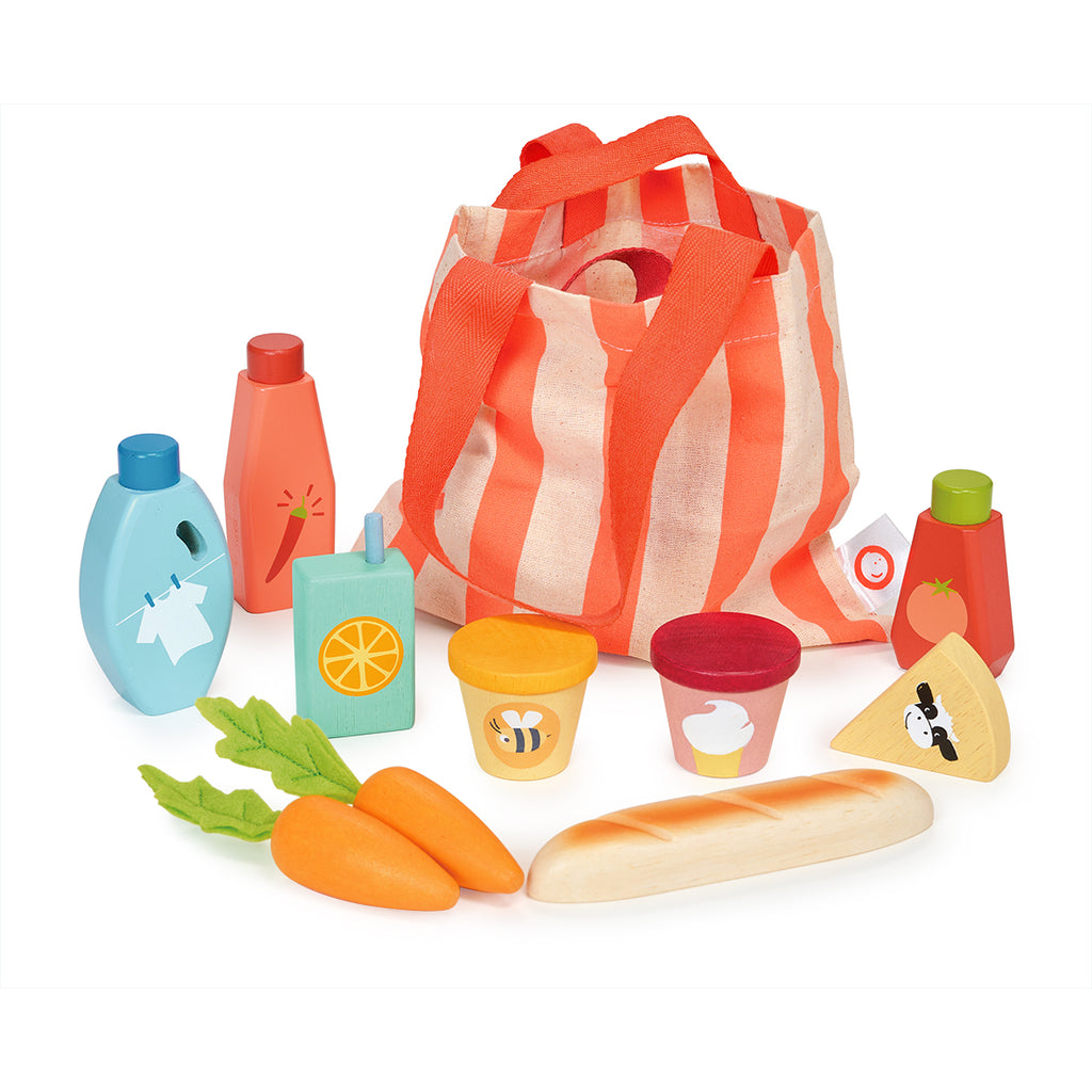 bargain grocery bag mentari wooden play food