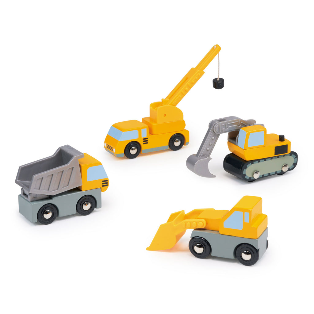 building vehicle construction wooden vehicle set