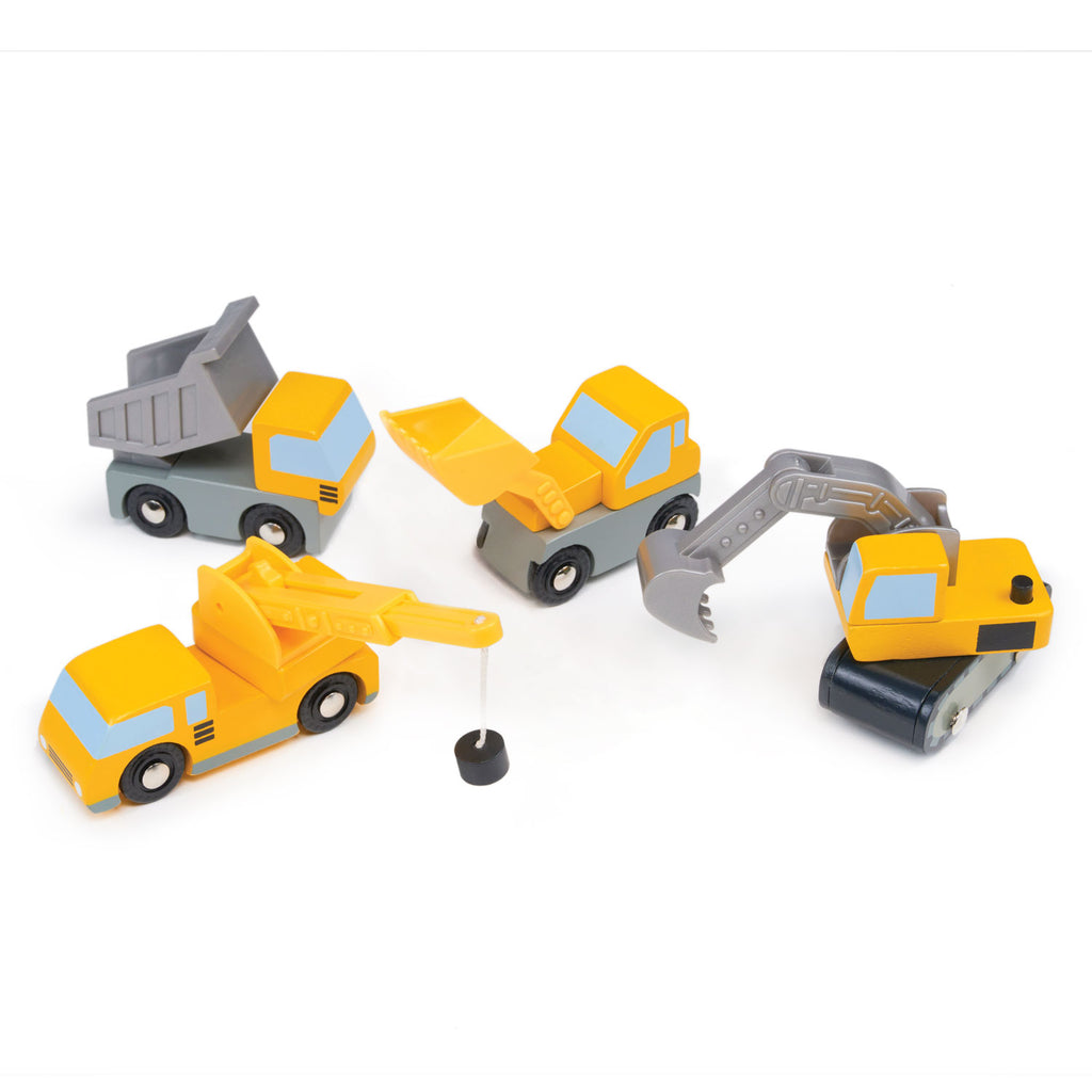 building vehicle construction wooden vehicle set