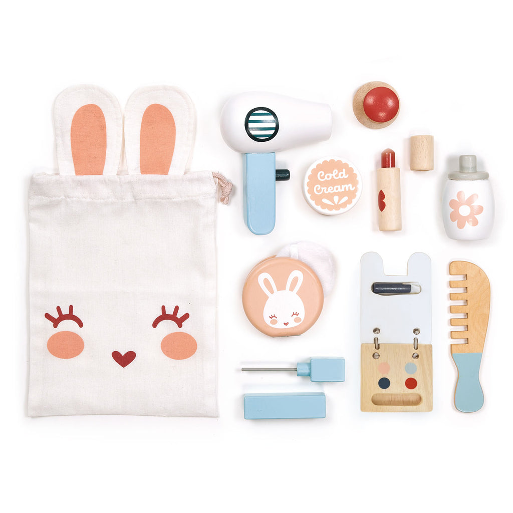 wooden bunny make up set toy