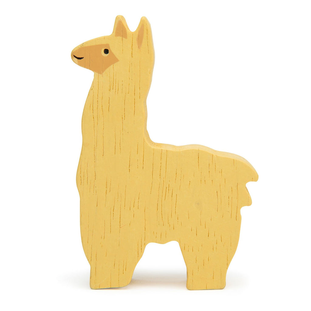 Tender Leaf wooden toys animal alpaca in yellow