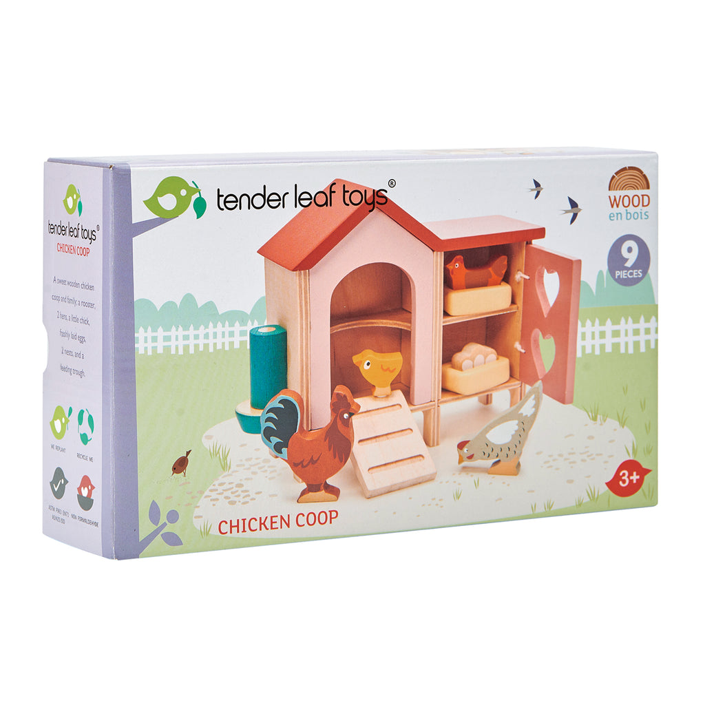 Tender Leaf wooden toys chicken coop dolls house furniture