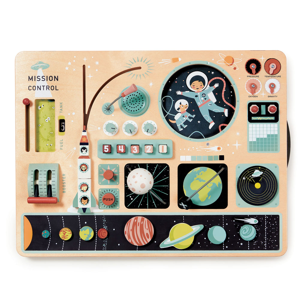 Tenderleaf Toy Space Station Activity Board for children