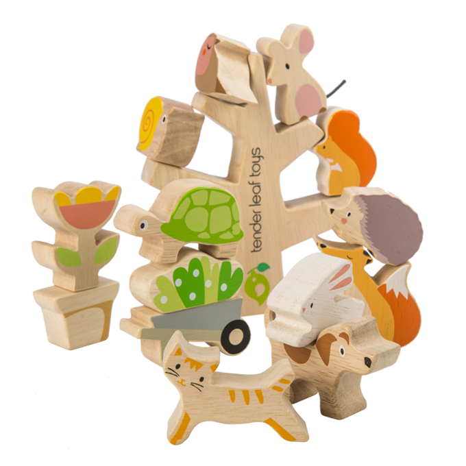 Tender Leaf wooden stacking garden friends toy