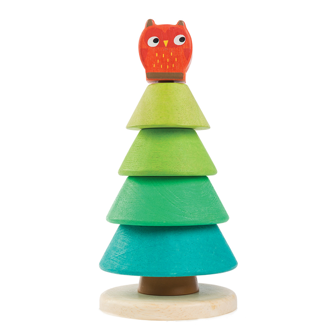 Tender Leaf wooden toys Stacking Fir Tree in green