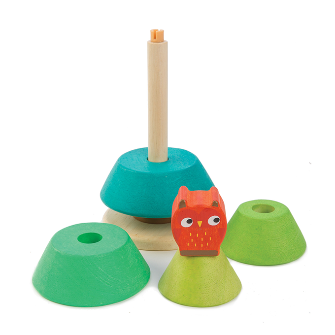 Tender Leaf wooden toys Stacking Fir Tree in green