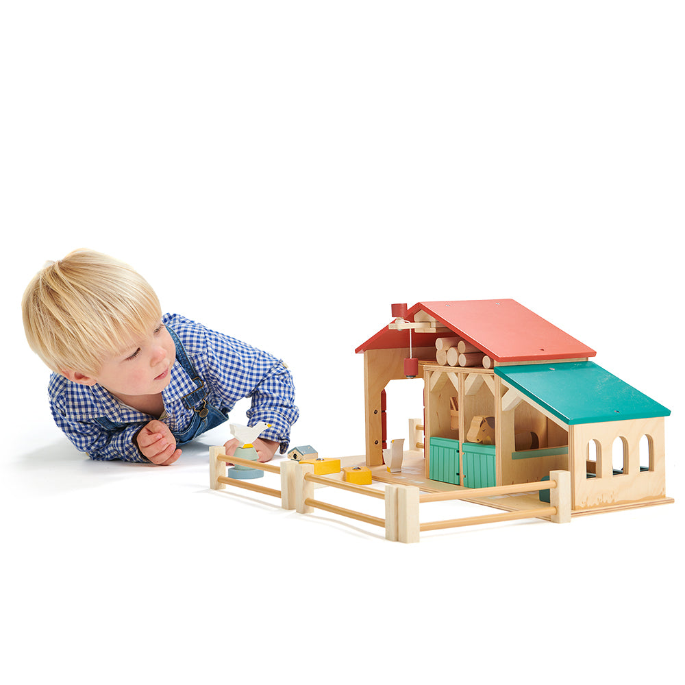 plastic free farm toy made from sustainable wood by tenderleaf toys a perfect gift present idea for children