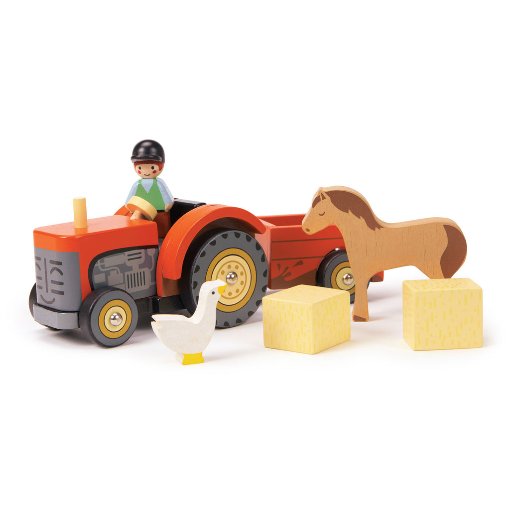 tenderleaf wooden toy Farmyard Tractor