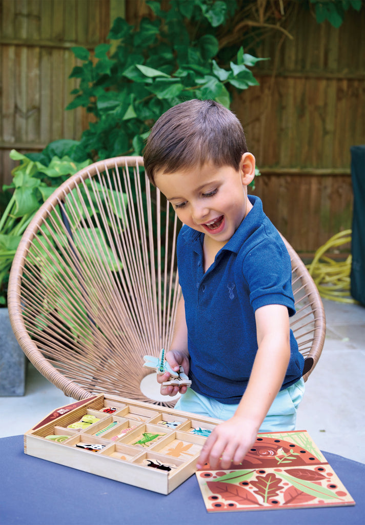 wooden educational bug toy box for children