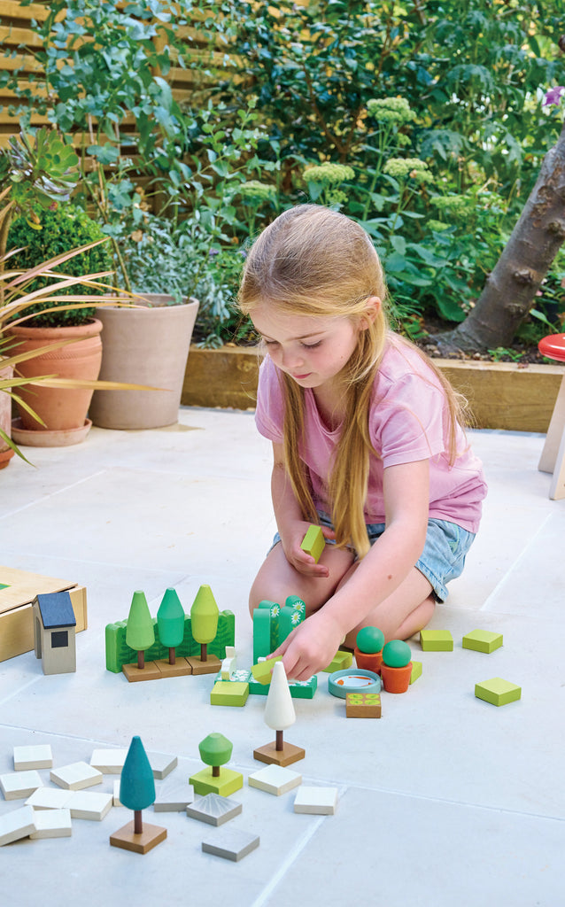 wooden open ended plastic-free garden toy for children