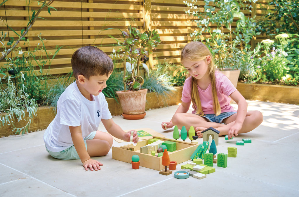 wooden open ended plastic-free garden toy for children