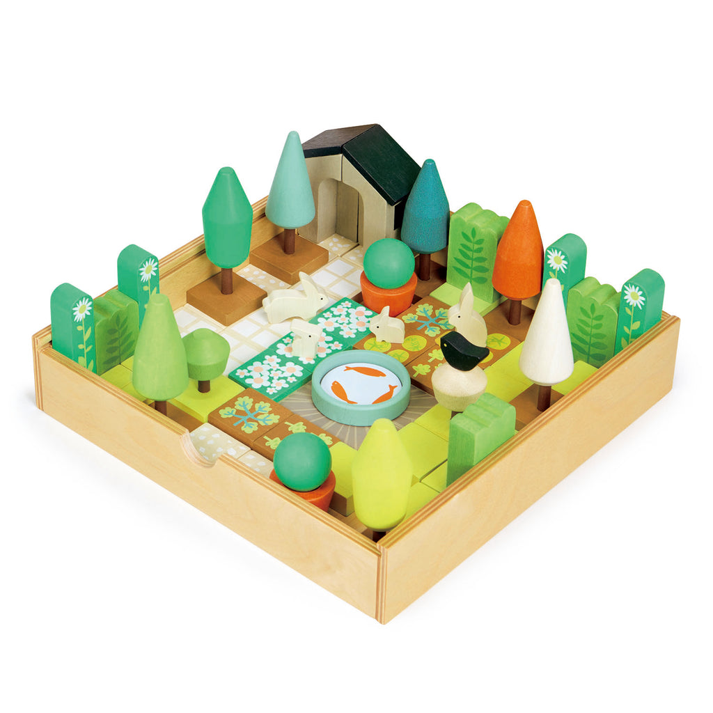 wooden open ended plastic-free garden toy for children