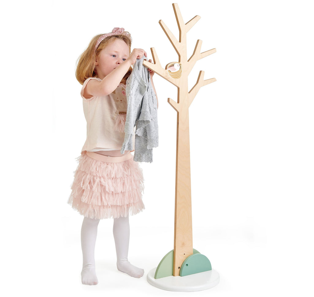 Tender Leaf Toys wooden coat stand for children's bedroom