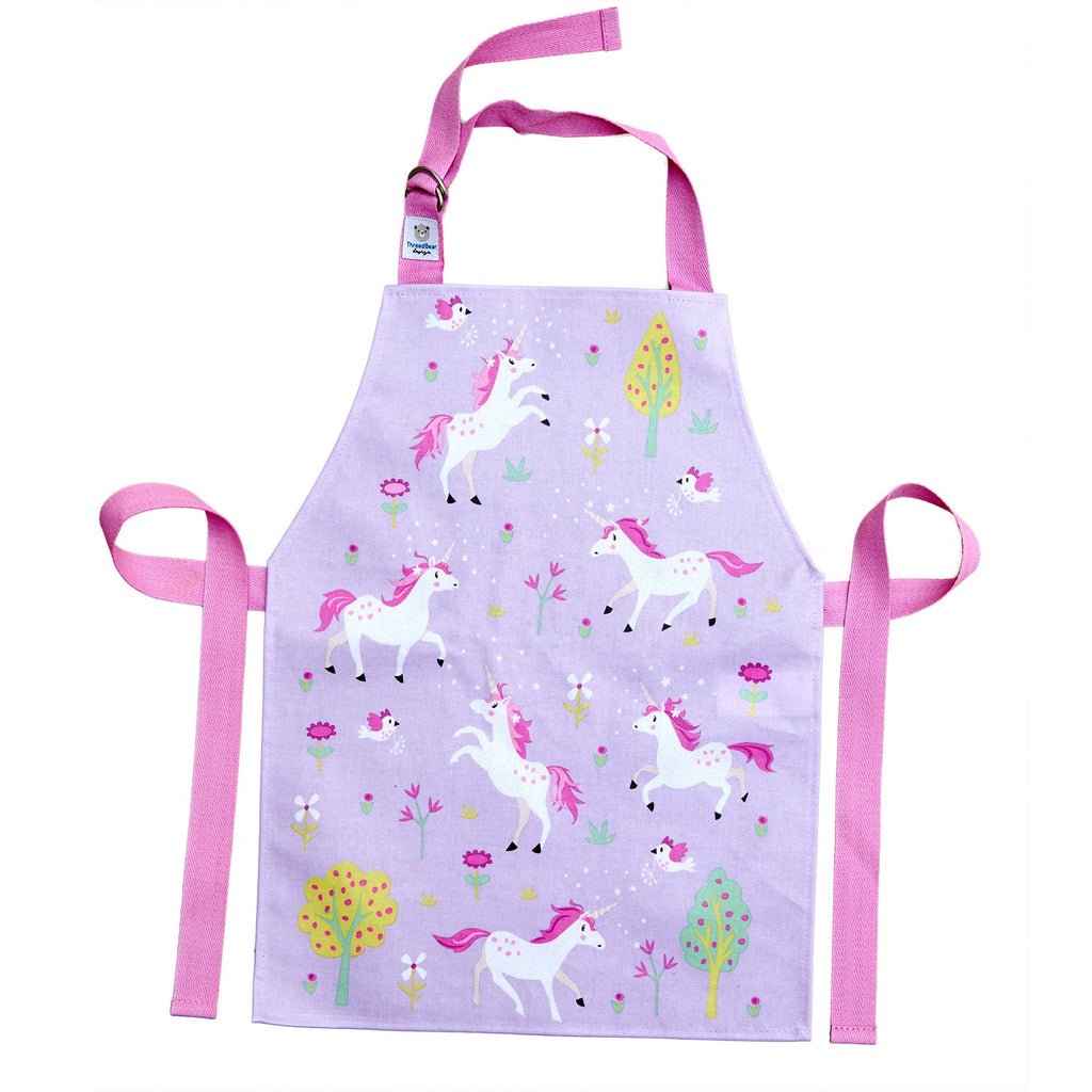unicorn wipe clean apron for children